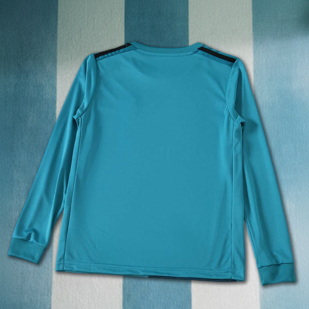 1718 season Real Madrid CF third retro Long sleeves Kids kit