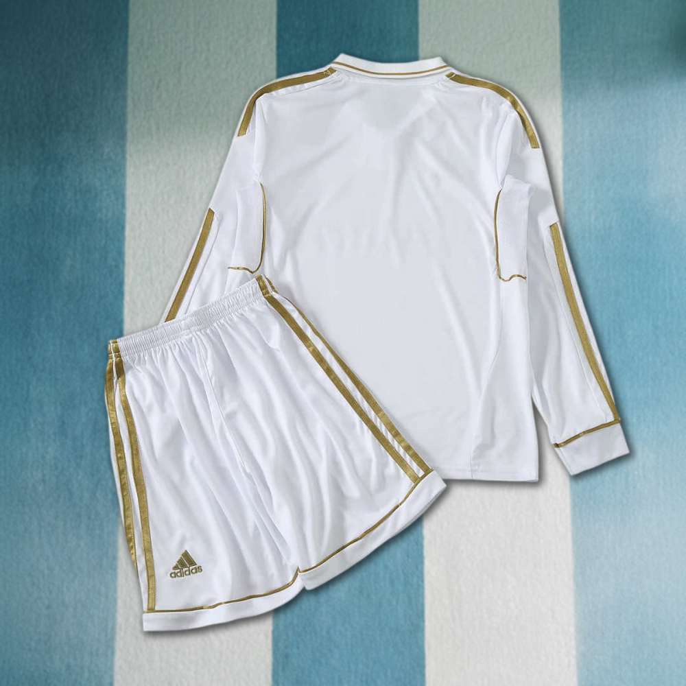 1112 season Real Madrid CF home retro Long sleeves Kids kit