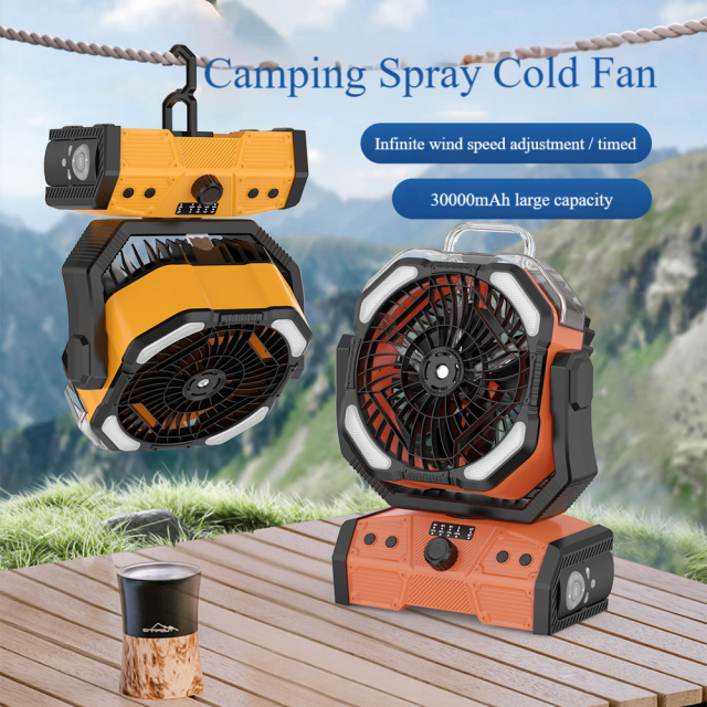 Madefan LED-Campingventilator: 20000mAh Akku, Fernbedienung & Powerbank für Zelte