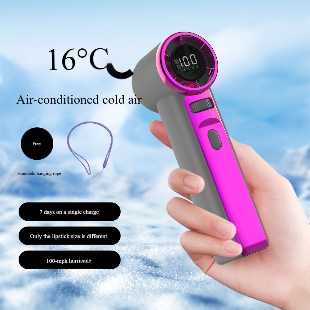 Madefan 5.000mAh Handventilator: 100 stufenlose Geschwindigkeitsstufen & 19.000 U/min Turbo-Lüfter