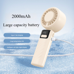 Madefan 2400mAh Handventilator mit Sprühfunktion: Tragbarer Wassersprüh- und Schnellkühl-Turboventilator