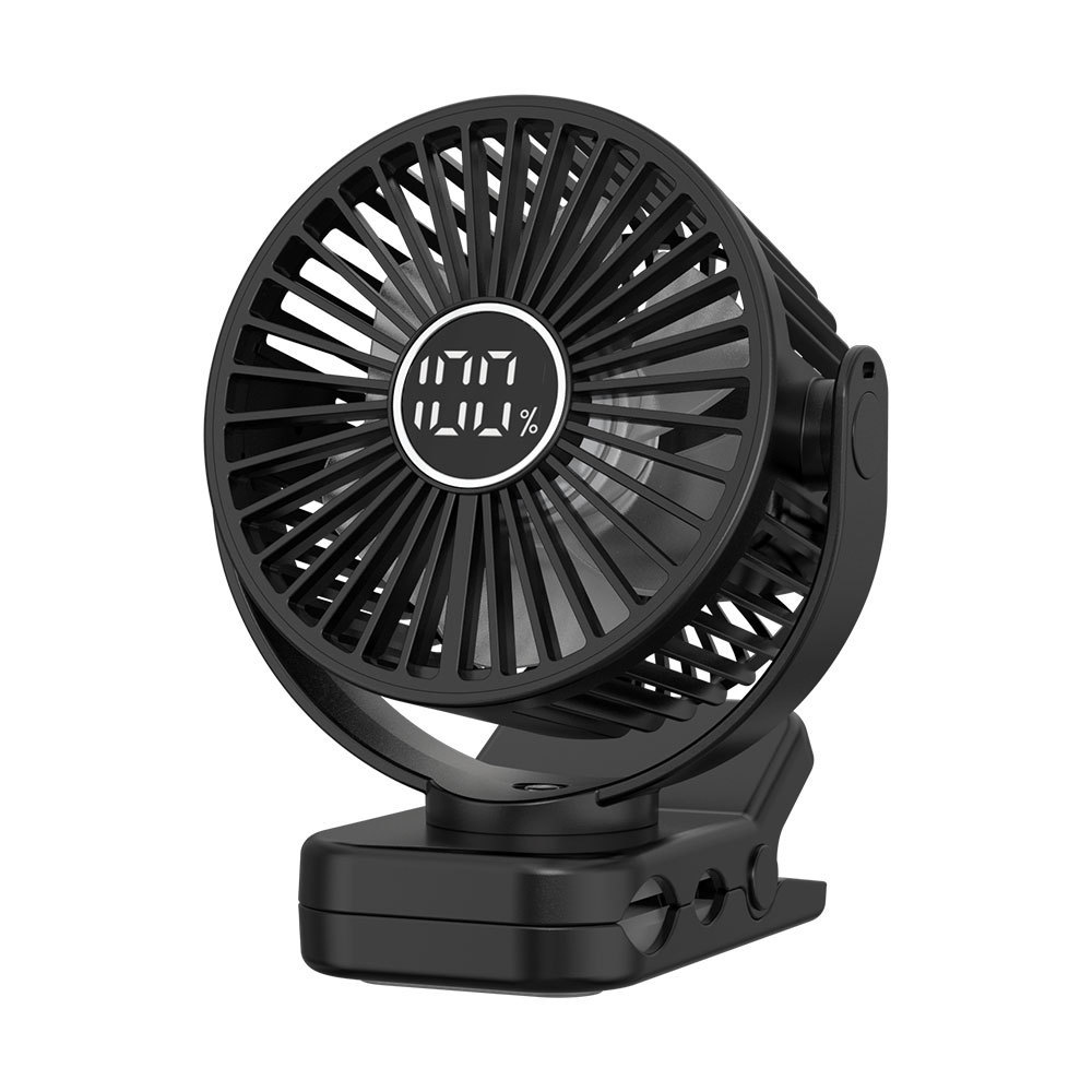 Titolo del prodotto Smile Lighting: Ventilatore portatile a clip con batteria da 8000 mAh, 3 velocità, ricarica USB, telecomando, luce LED, magnete da 40 kg per più scene - 596 g di peso leggero, 4 colori