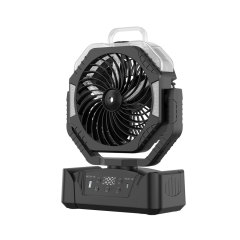 Ventilatore da campeggio oscillante automatico Madefan: 100 velocità, power bank da 8000 mAh e gancio