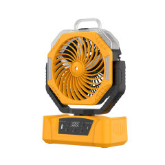Ventilatore da campeggio oscillante automatico Madefan: 100 velocità, power bank da 8000 mAh e gancio
