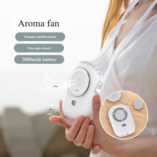 Madefan Hüftventilator mit Taschenlampe: 2000 mAh, Leistungsanzeige & Aromatherapie