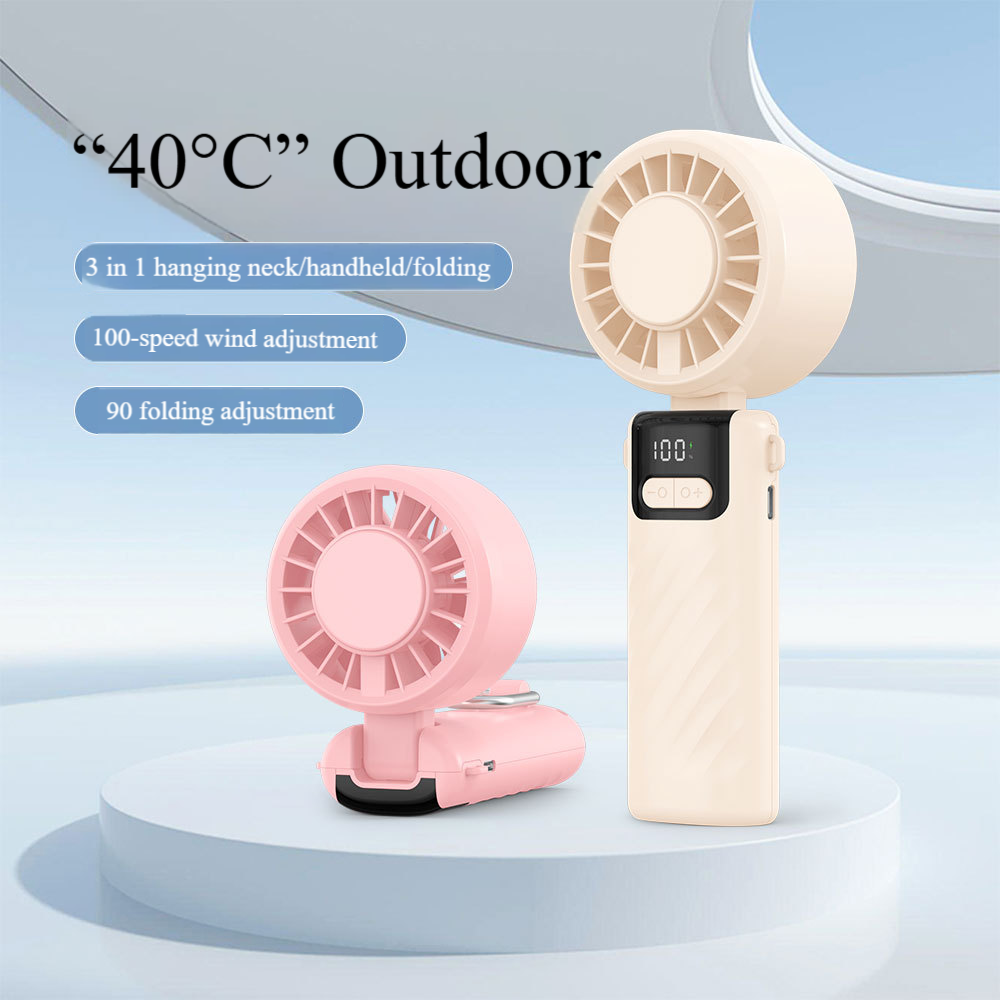 Madefan Handheld Fan with 2400mAh Battery, Portable Design, Mist Function & 5 Colors Available