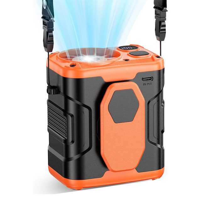 Madefan F005L Portable Waist Fan with 4000mAh Power Bank & Flashlight