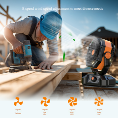 Madefan SM-F909 16000mAh wiederaufladbarer Campingventilator mit Fernbedienung und LED-Licht