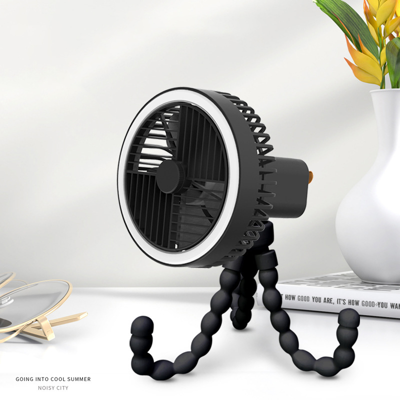 Madefan W23C Portable Flexible Tripod Stroller Fan with 3 Speeds & Quiet Motor