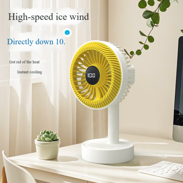 Madefan Oscillating Rechargeable Desk Fan with 100 Speed Settings
