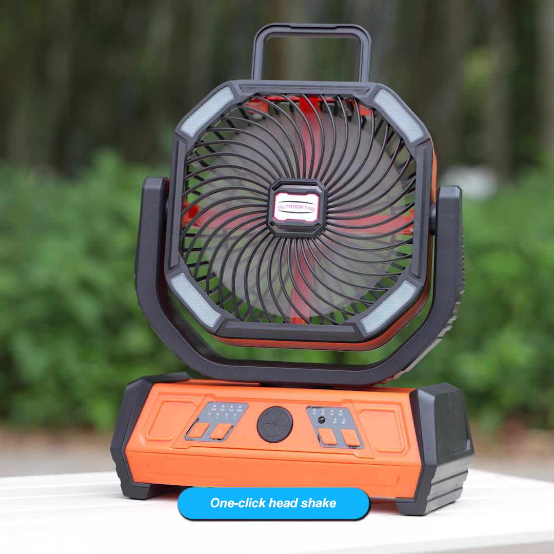 Ventilatore da campeggio ricaricabile Madefan X30 da 10000 mAh con luce LED e telecomando