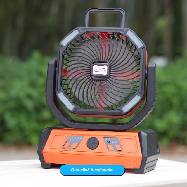 Ventilatore da campeggio ricaricabile Madefan X30 da 10000 mAh con luce LED e telecomando