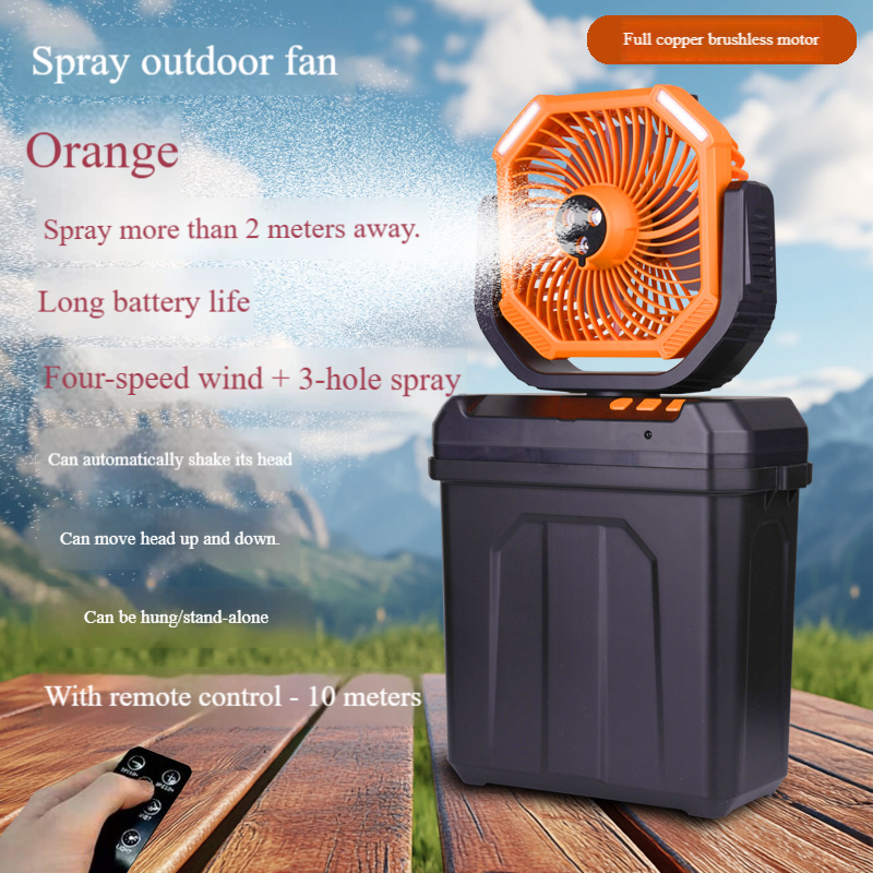 Ventilatore da campeggio nebulizzatore Madefan X18 da 20000 mAh con luce LED e telecomando