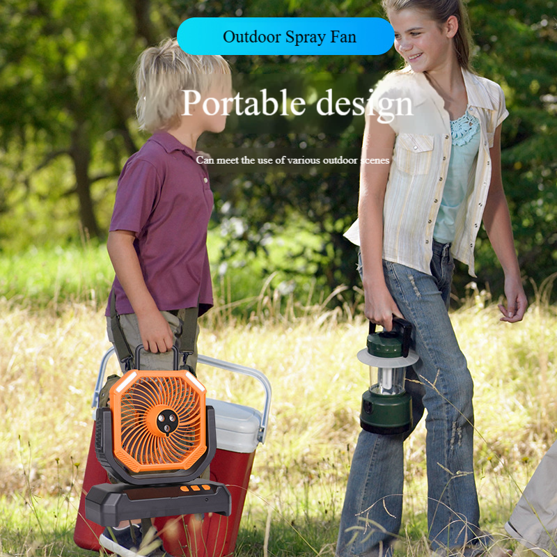 Ventilatore da campeggio nebulizzatore Madefan X18 da 20000 mAh con luce LED e telecomando