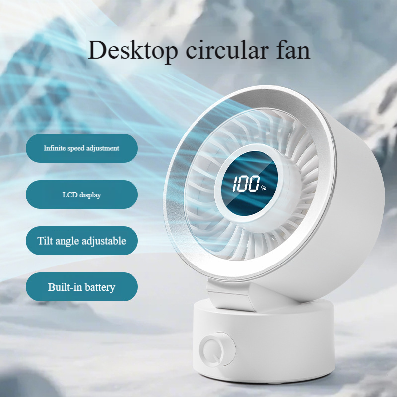 Madefan F43 Portable Desk Fan with LCD Display & Dual-Channel Airflow