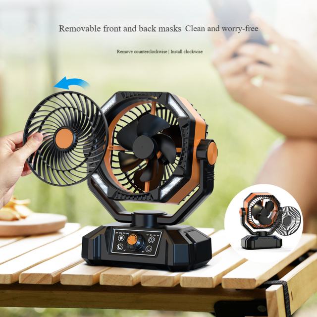 Madefan SM-F909 16000mAh wiederaufladbarer Campingventilator mit Fernbedienung und LED-Licht