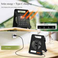 Madefan SM-F907 Solar-Campingventilator mit Mückenschutz und Timer