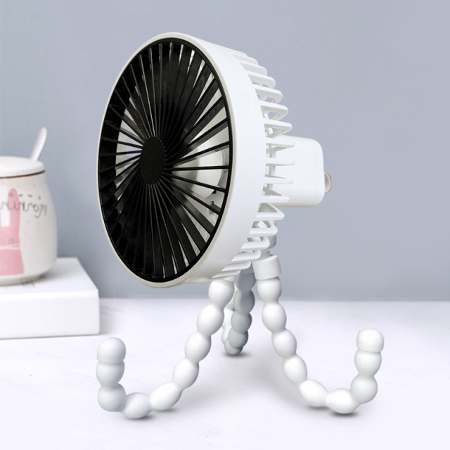 Madefan W23C Portable Flexible Tripod Stroller Fan with 3 Speeds & Quiet Motor