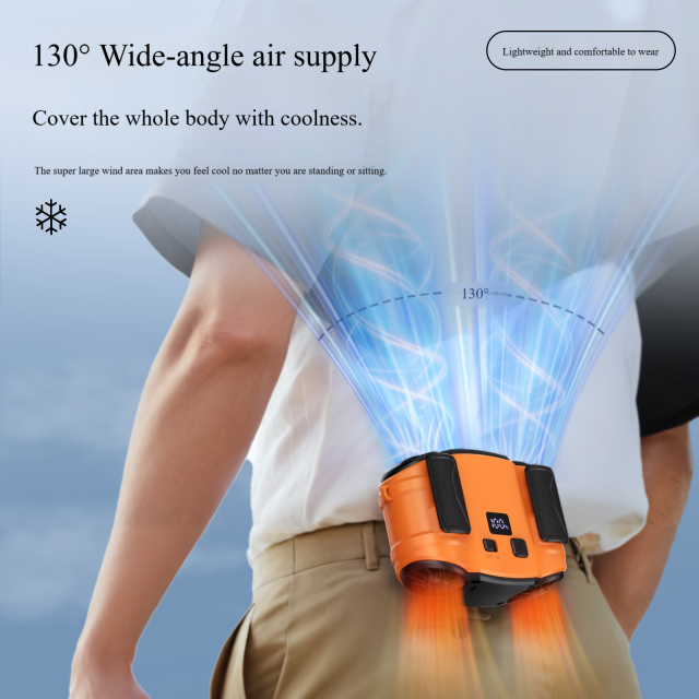 Madefan H8 10000mAh Portable Waist Fan & Power Bank with 5 Speed Settings