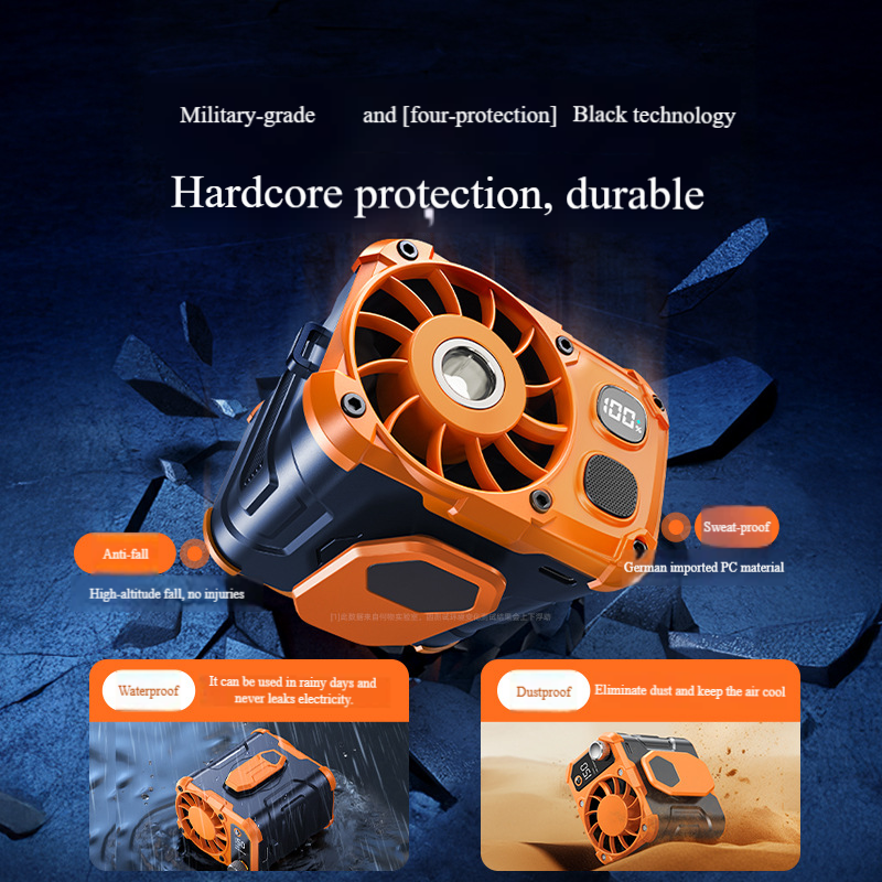 Madefan F005L Portable Waist Fan with 4000mAh Power Bank & Flashlight