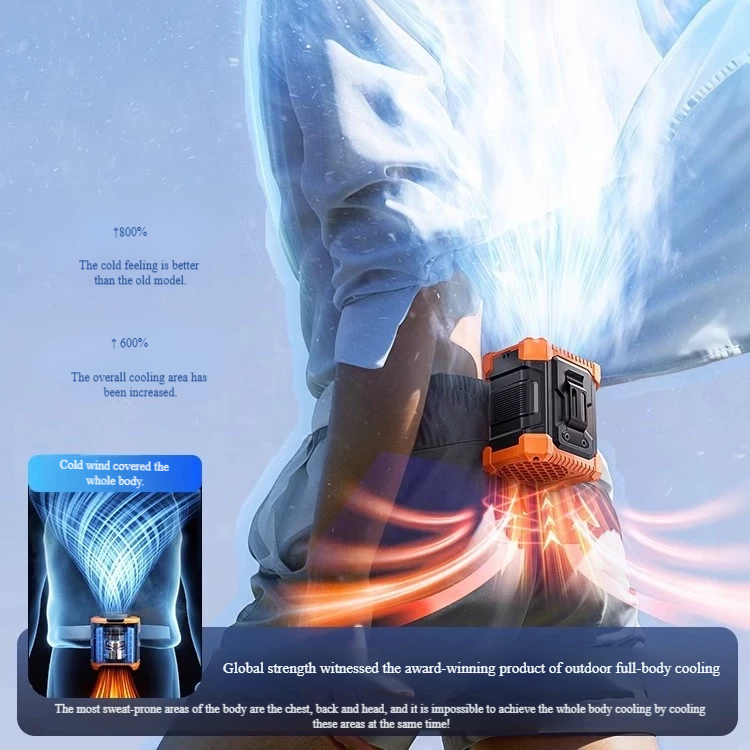 Madefan F010PRO Dual-Engine Industrial Waist Fan with 150 Speeds & 8000mAh