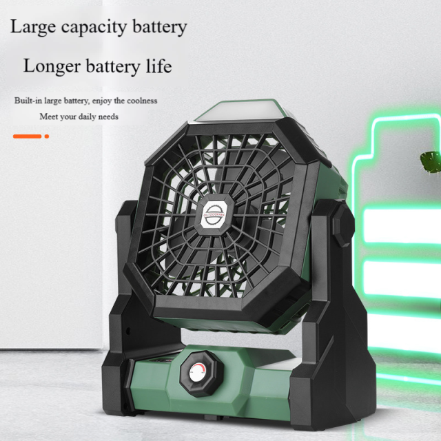 Madefan X3 7800mAh Rechargeable Camping Fan with Stepless Speed & LED Light