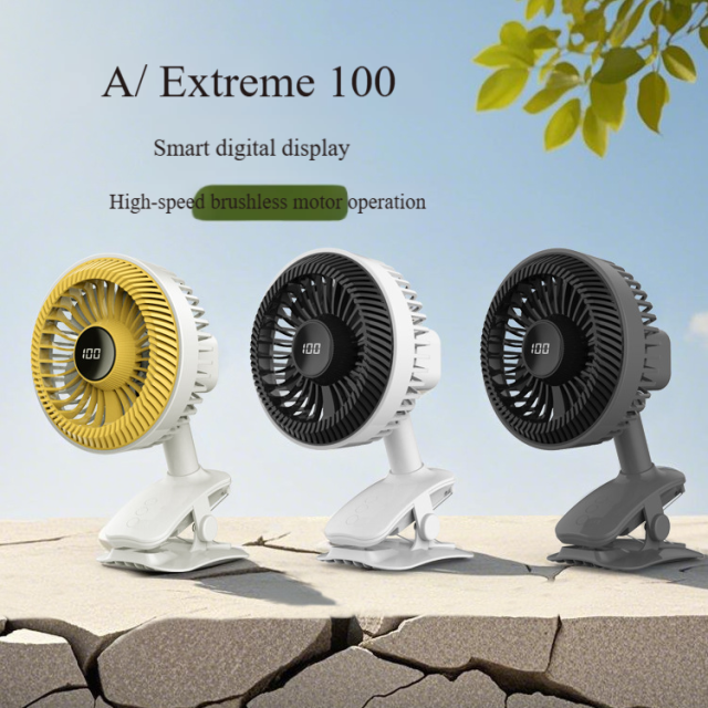 Madefan W003 Rechargeable Clip-On Desk Fan with 720° Rotation & 3 Speeds