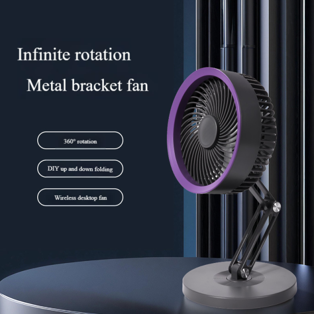 Madefan Foldable Rechargeable Desk Fan with Adjustable Arm & 3 Speeds