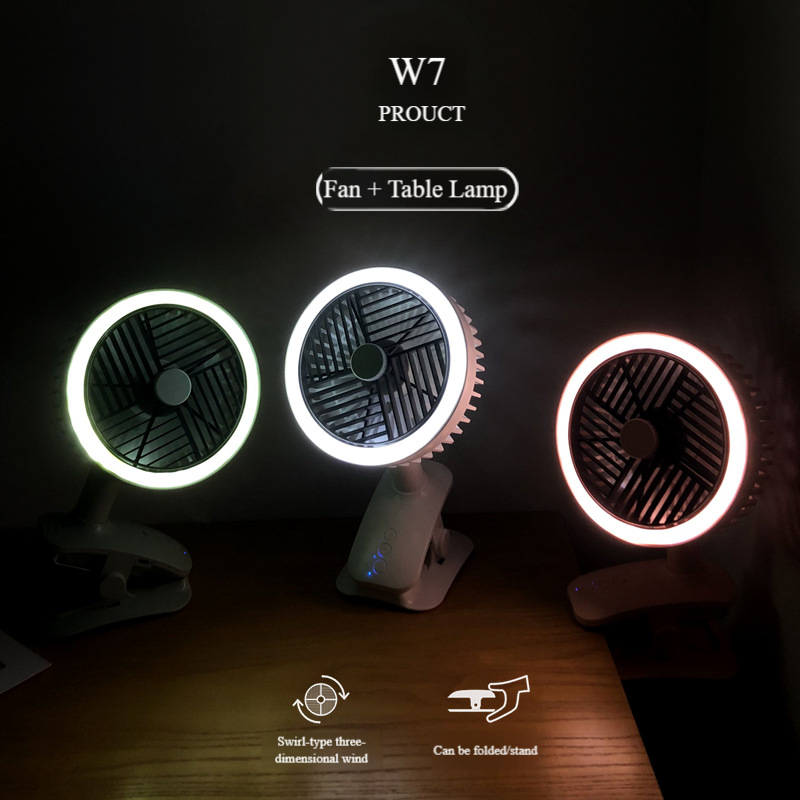 Madefan W23B Portable Tripod Fan with 3 Speeds & Long-Life Rechargeable Battery