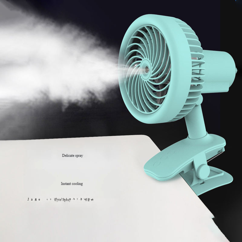 Madefan W13 Rechargeable Misting Clip Fan with 3 Speeds & Quiet Brushless Motor