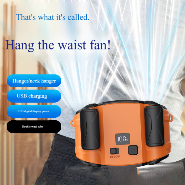 Madefan H8 10000mAh Portable Waist Fan & Power Bank with 5 Speed Settings