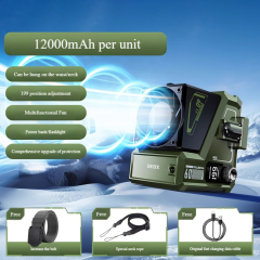 Madefan F009 Industrial Waist Fan with 199 Speeds & Replaceable Battery