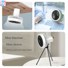 Madefan W23B Portable Tripod Fan with 3 Speeds & Long-Life Rechargeable Battery