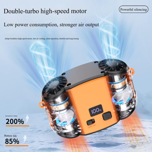 Madefan H8 10000mAh Portable Waist Fan & Power Bank with 5 Speed Settings