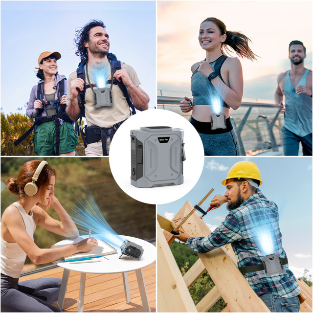 Madefan GF02 Industrial Waist Fan with 15000RPM Turbo & Power Bank