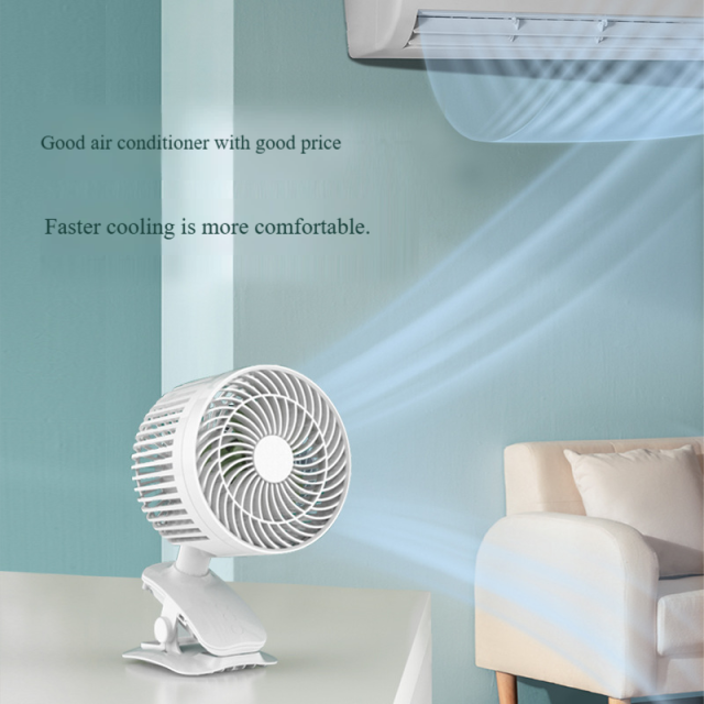 Madefan W22 Rechargeable Clip-on Fan with 3 Speeds & Robust Clamp for Strollers