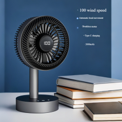 Madefan Oscillating Rechargeable Desk Fan with 100 Speed Settings