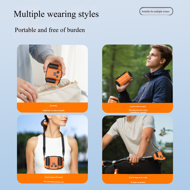 Madefan H8 10000mAh Portable Waist Fan & Power Bank with 5 Speed Settings