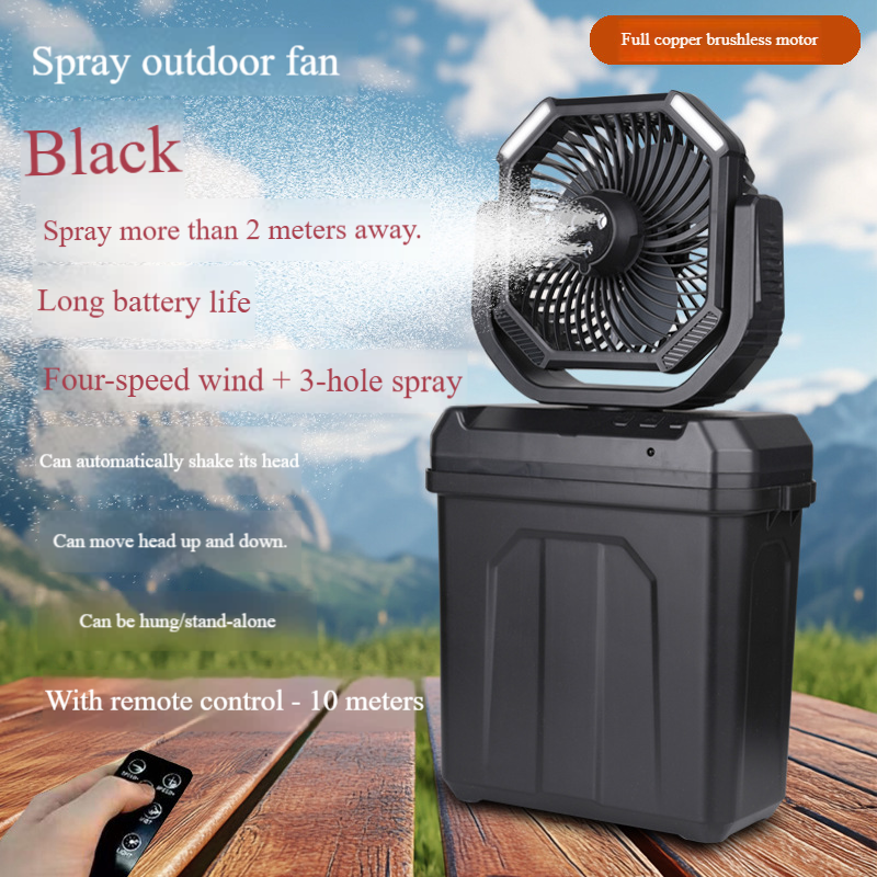Ventilatore da campeggio nebulizzatore Madefan X18 da 20000 mAh con luce LED e telecomando