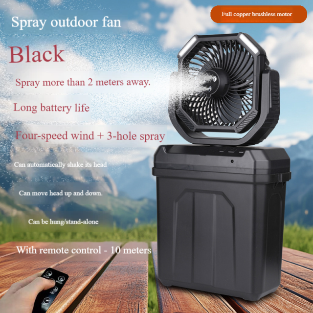Ventilatore da campeggio nebulizzatore Madefan X18 da 20000 mAh con luce LED e telecomando