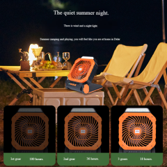 Madefan X16 Solar Rechargeable Camping Fan with LED Lantern & Compass