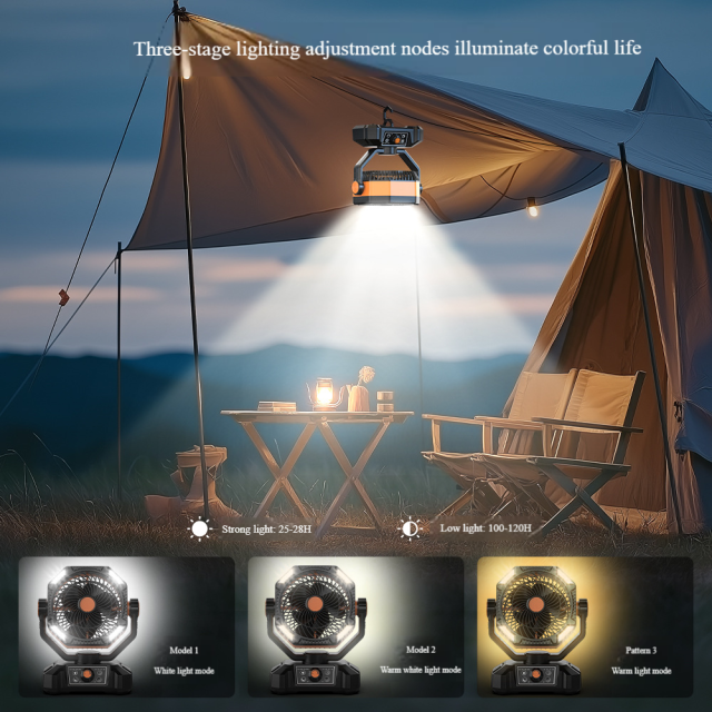 Madefan SM-F909 16000mAh wiederaufladbarer Campingventilator mit Fernbedienung und LED-Licht