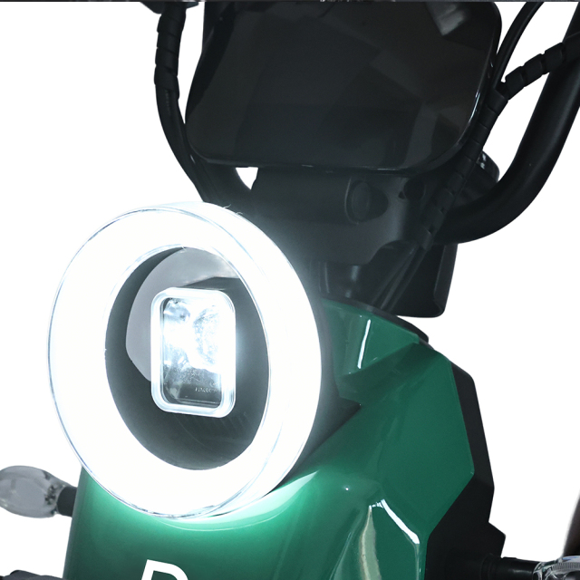 Электрический двухколесный мотоцикл Greennovo ETW-F011 с задним багажником для грузов.