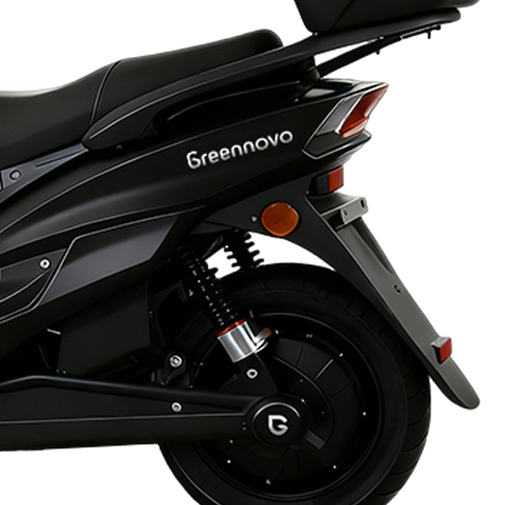 Greennovo EMC-H002, motocicleta eléctrica de largo alcance (100 km) y bajos costes de funcionamiento para reparto de comida.