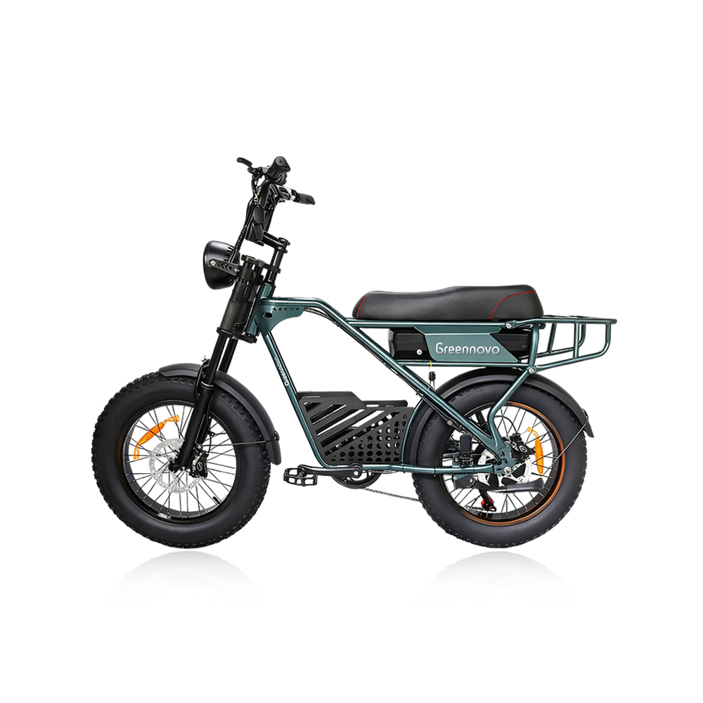 Greennovo ESM-V001, bicicleta eléctrica de ruedas anchas, flexible para viajes, comienza una nueva experiencia ciclista.