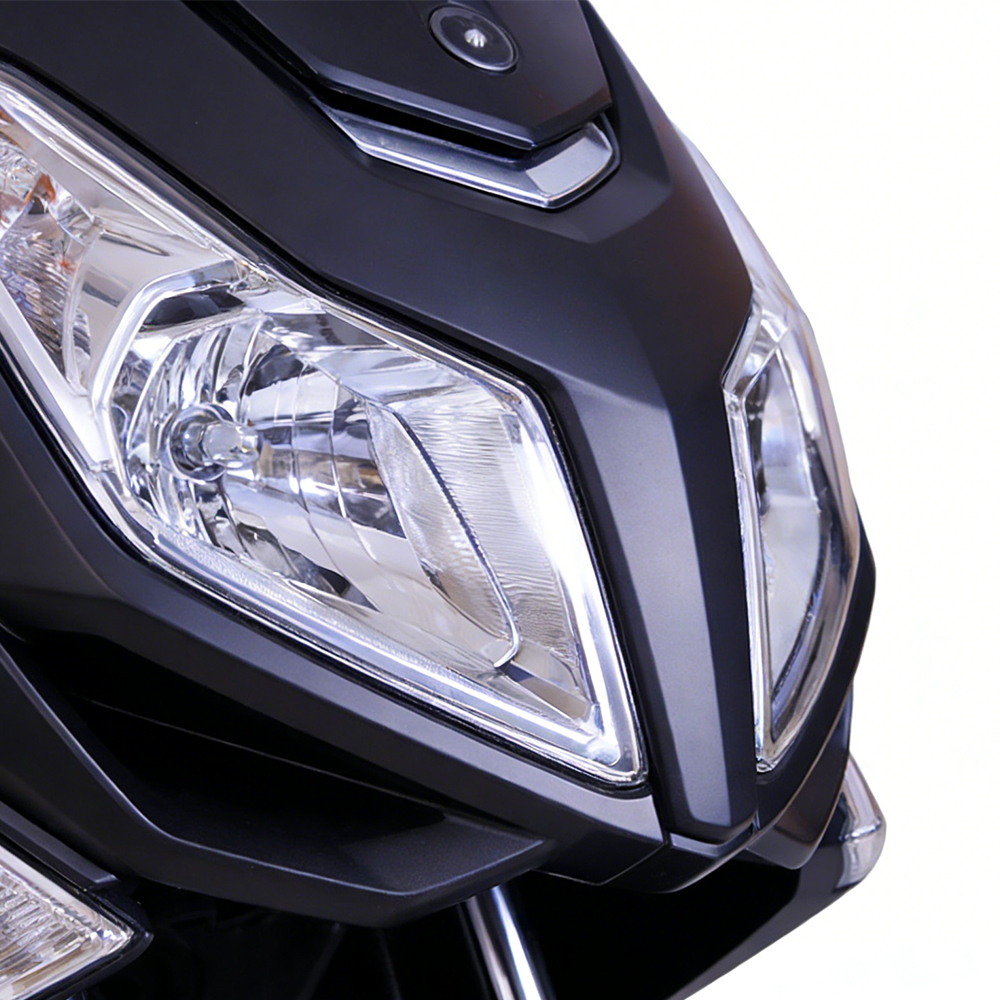 Moto électrique Greennovo EMC-H004 à deux roues avec phares à LED, feux de jour et haute visibilité