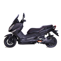 Электрический двухколесный мотоцикл Greennovo EMC-H004 со светодиодными фарами, дневными ходовыми огнями и высокой видимостью.