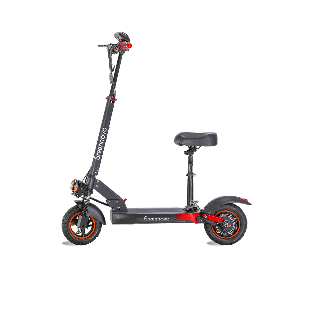 Patinetes eléctricos Greennovo ESC-T005 con asiento, motor de alta velocidad de 500 W, para adultos.