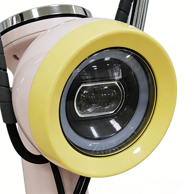 Электрический двухколесный велосипед-эмопед Greennovo ETW-F005 с передней корзиной и задним сиденьем. Для поездок на работу.