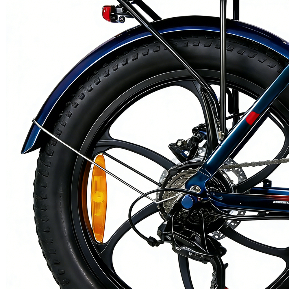 Bicicleta eléctrica Greennovo EFD-B003 con cuadro plegable de aleación de aluminio y gran autonomía (50 km). Certificado UL.